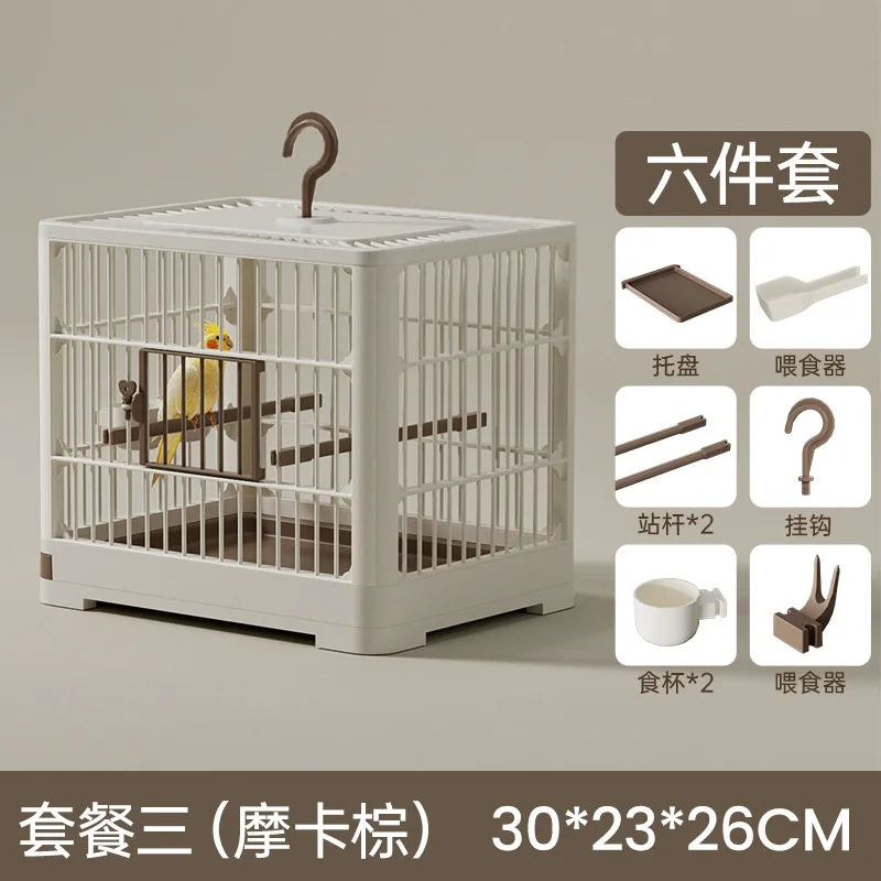 Jaulas para pájaros, jaula para loros, Villa, gran espacio, artefacto transpirable para caminar con pájaros, portátil para exteriores con jaula de visualización, suministros para mascotas - imagen 2