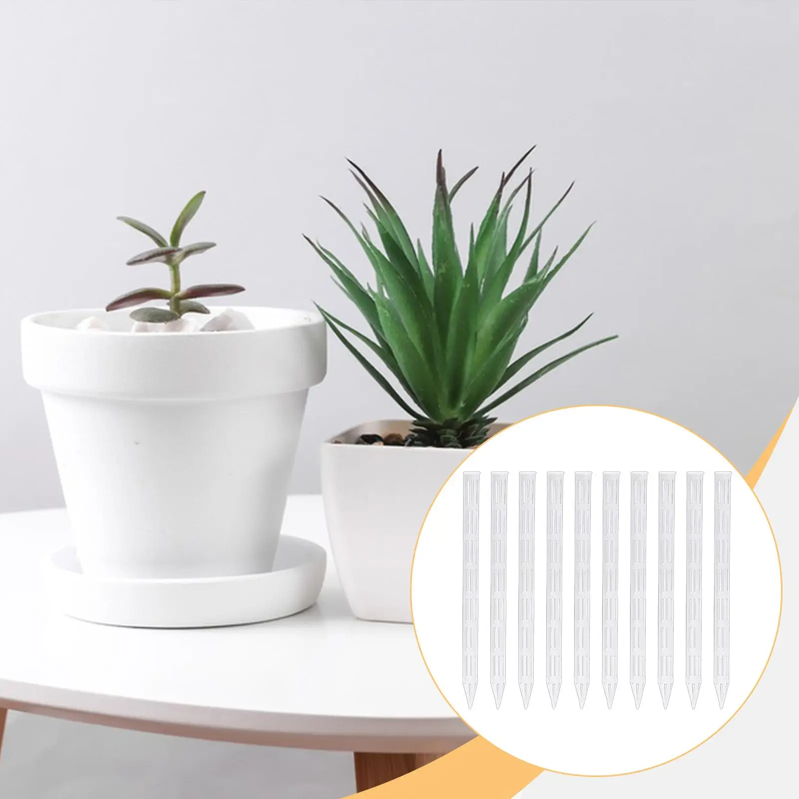 10 Pieces Reusable Professional Pots Soil Aeration Stakes Air Tubes 1.5x25cm Transparent