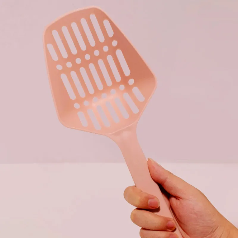 Pala para arena para gatos, pala para arena con mango largo, pala para arena colgante para gatos, limpieza de inodoro, pala para gatos con agujero grande, productos para mascotas - imagen 5