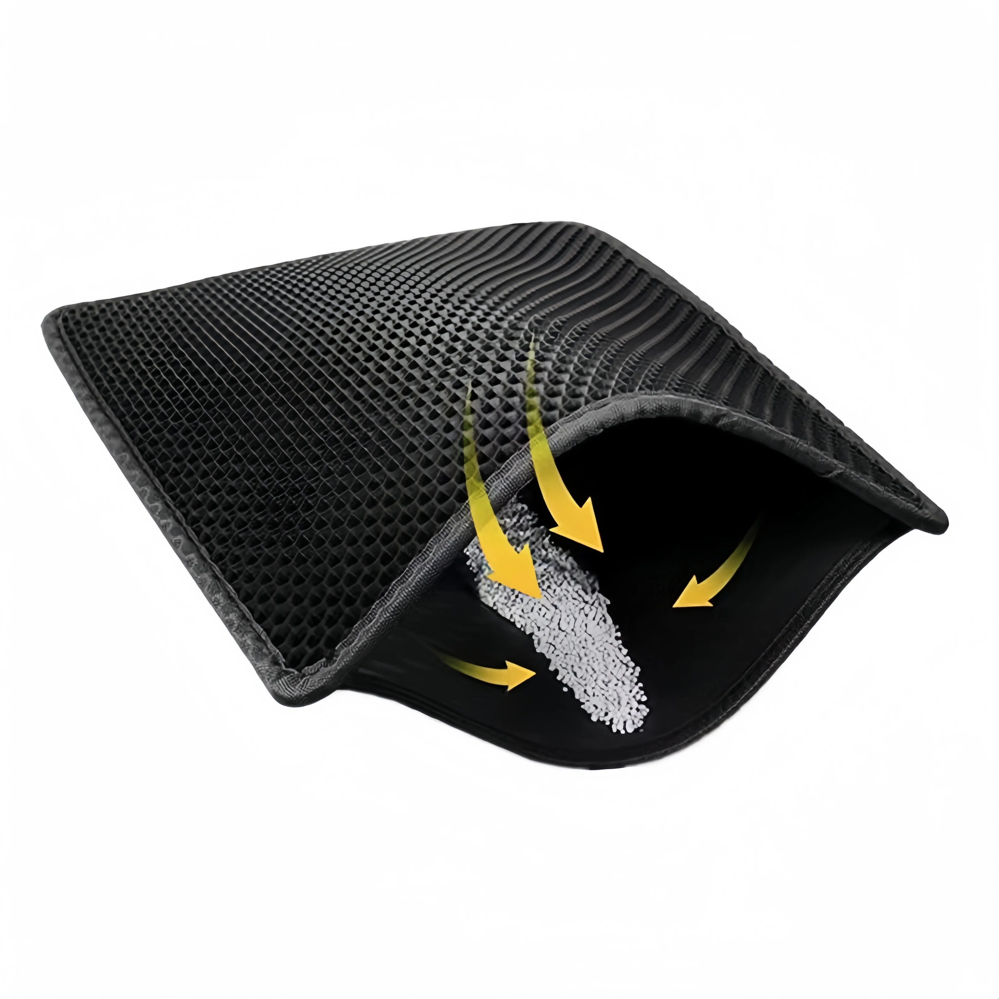 Large Double Cat Litter Mat Double Layer Waterproof Urine Proof Trapping Mat Easy to Clean Non-Slip Toilet Pad Cat Scratch Pad - imagen 3