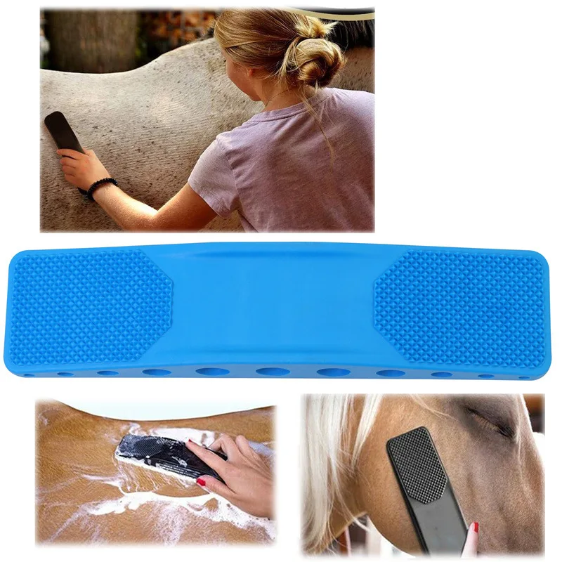 Cepillos para caballos 6 en 1, tabla de afeitar, cepillo para caballos, cepillo multifuncional para tablero, herramienta de masaje limpia para perros y caballos - imagen 2