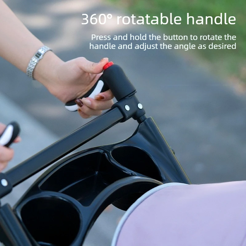 Carrito plegable doble freno para perros y gatos portátil - imagen 5