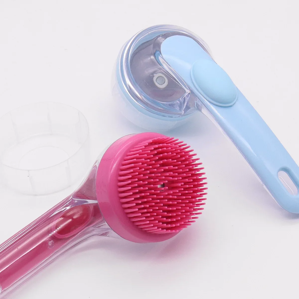 Cepillo de baño multifuncional para mascotas, mango extendido, cepillo de baño para perros y gatos, cepillos de masaje para limpieza de mascotas - imagen 4