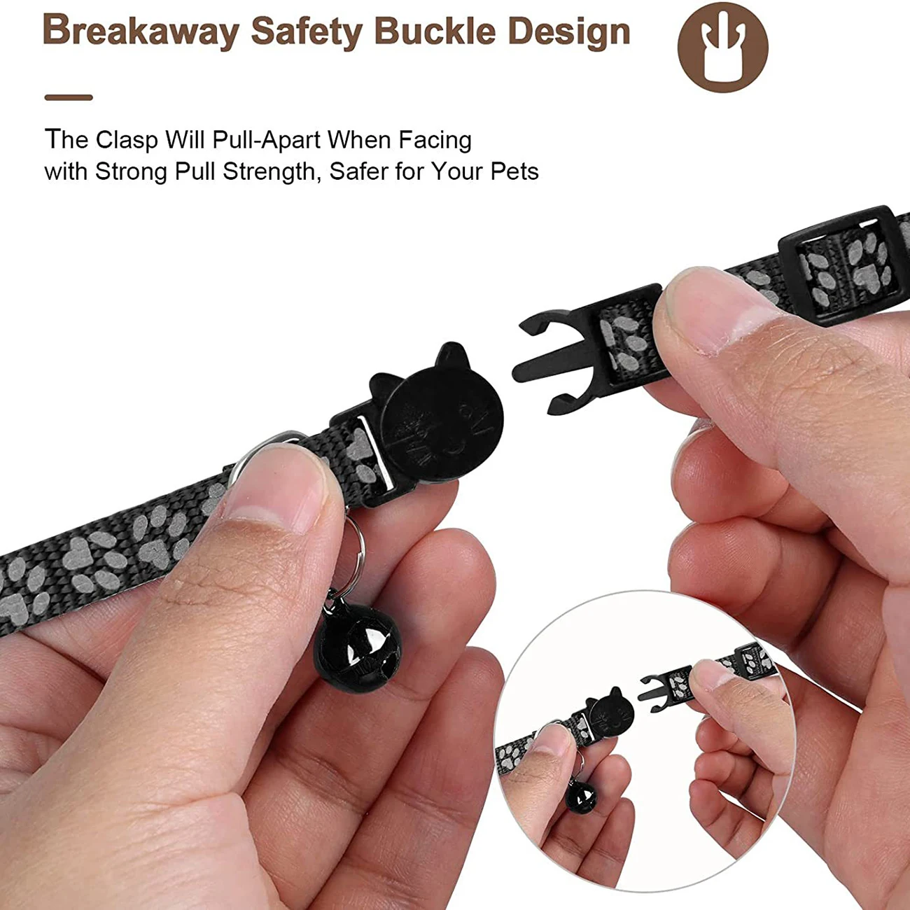 Funda Airtag para Collar de gato con Collar de nailon reflectante para perro, buscador de GPS, rastreador de ubicación antipérdida, accesorios para perros - imagen 4