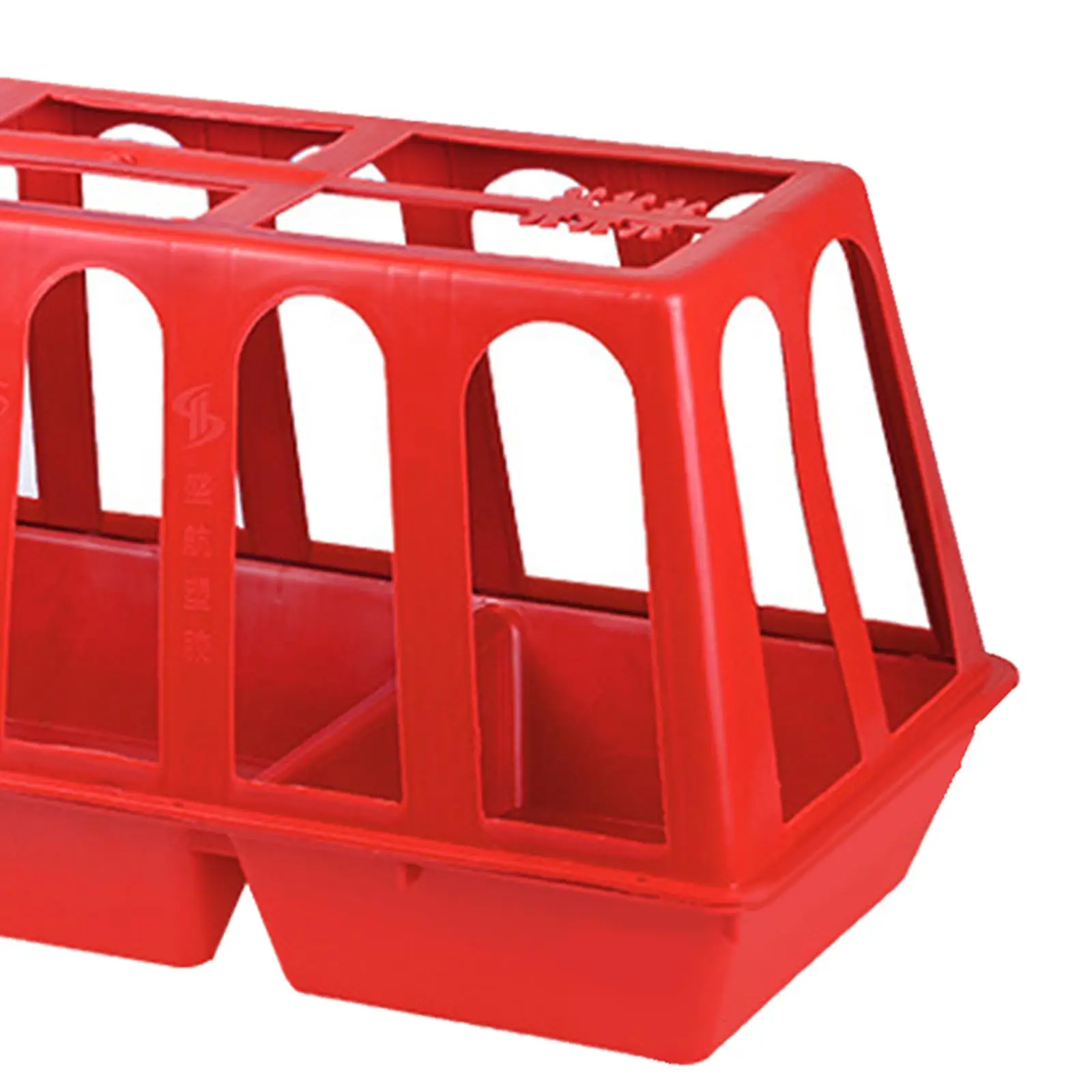 Chicken Feeders Trough Chick Feeding Basin Feeding Tray for Livestock Pets Supply Smooth Edge Easily Install Durable with Holes