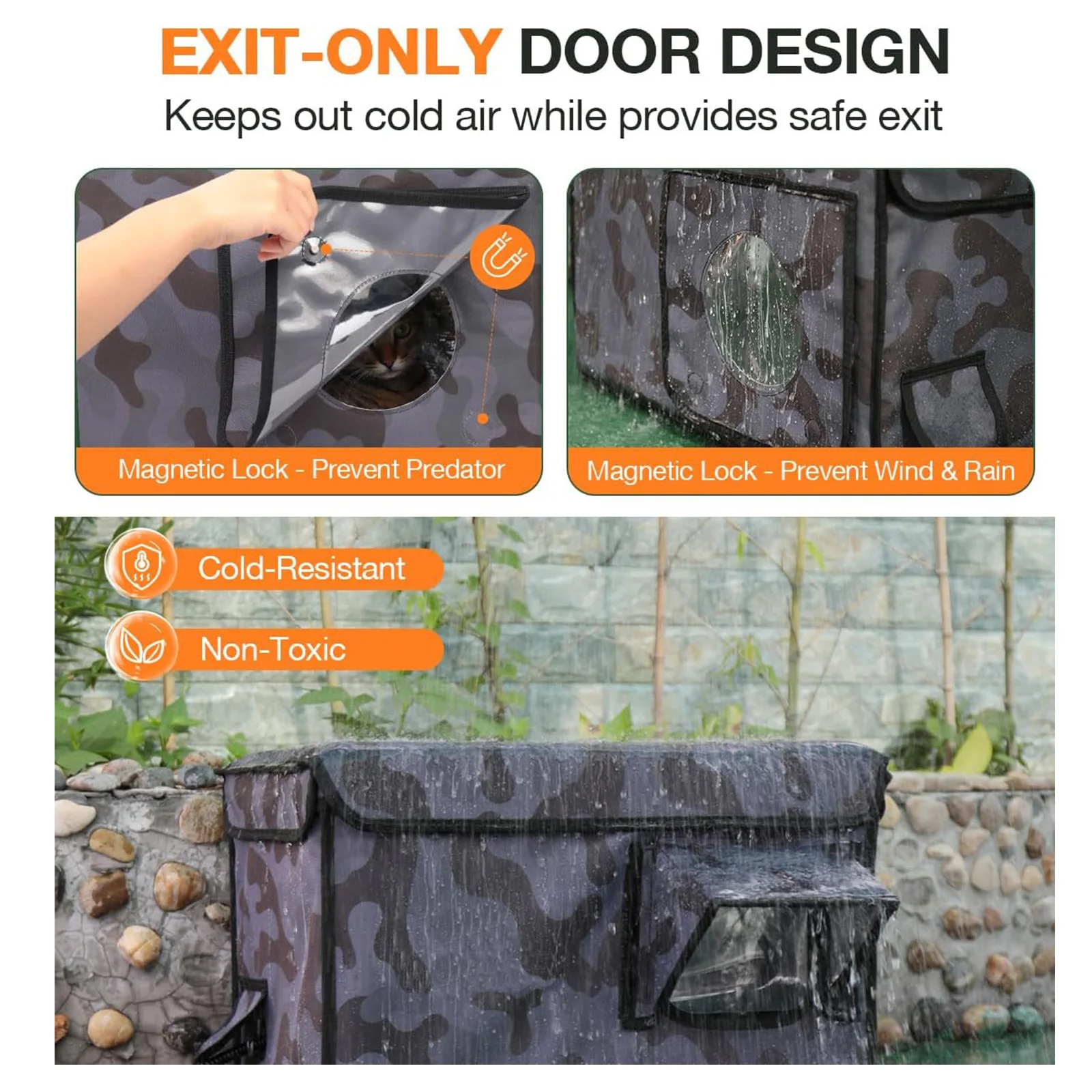 Nido para gatos, aislamiento de calefacción exterior, nido para gatos, jaula plegable para mascotas, sala de parto para gatos, tienda de campaña para mascotas - imagen 4