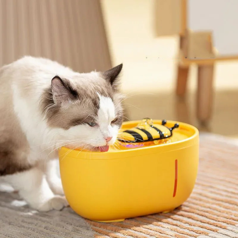 Dispensador de agua automático para protección del cuello para gatos, Filtro inteligente, alimentador de agua para mascotas, suministros para mascotas - imagen 4