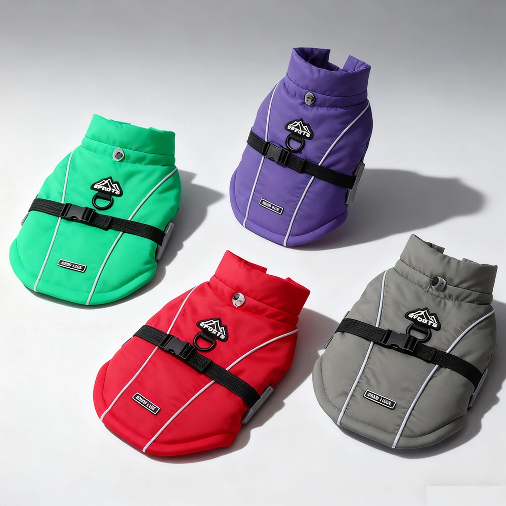 Chaqueta para perro, abrigo, ropa de invierno para perros, chaleco grueso de algodón para perros, abrigo, ropa cálida para mascotas, ropa para perros de cuello alto, Chihuahua Pug