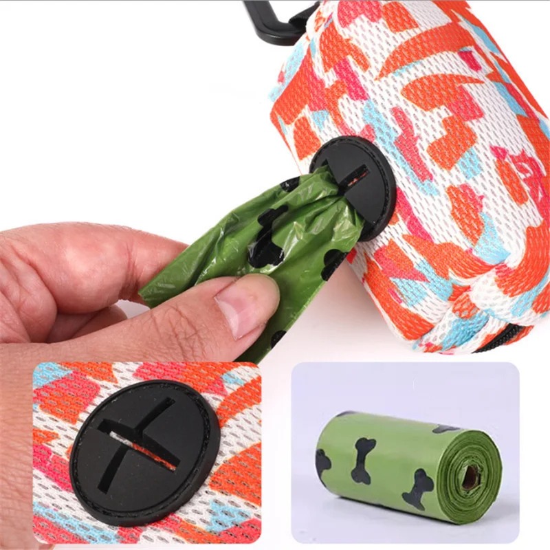 Dispensador portátil de bolsas para cacas de perro, diseño alegre - imagen 2