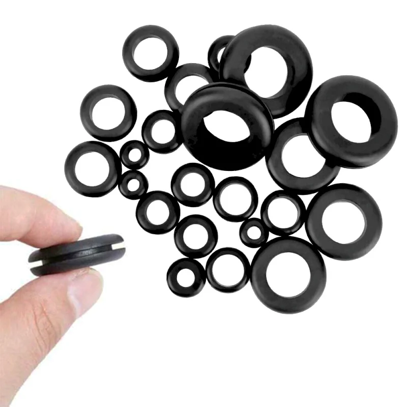 Kit de cierre abierto con ojal de goma para cableado, juego de ojal de conductor eléctrico para cables, enchufes y cables, 50/107 Uds. - imagen 2