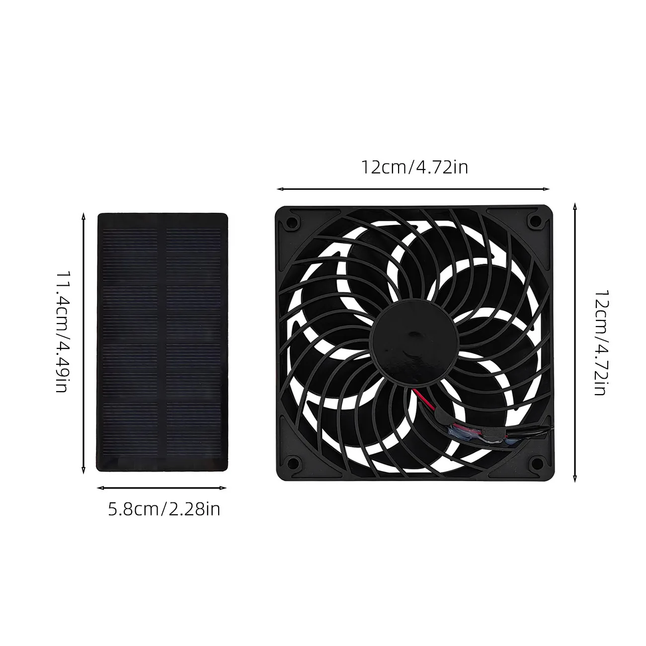 Ventilador solar 12V para gallinero y cobertizo - Kit con panel - imagen 4