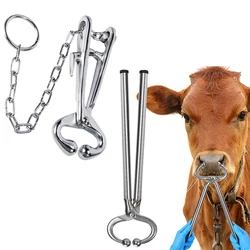 Alicates grandes de acero inoxidable para nariz de vaca, herramientas de perforación para Piercing de nariz de ganado y toro, alicates perforadores, herramienta para pasto