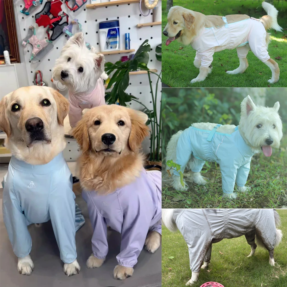 Pantalones impermeables antipolvo para perros – Cobertura abdominal ajustable - imagen 3