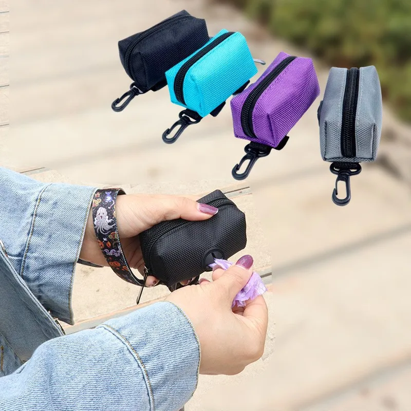 Bolsas de basura biodegradables para excrementos de perro, soporte de transporte para exteriores, dispensador, herramientas de recogida de limpieza, accesorios para mascotas, novedad - imagen 2