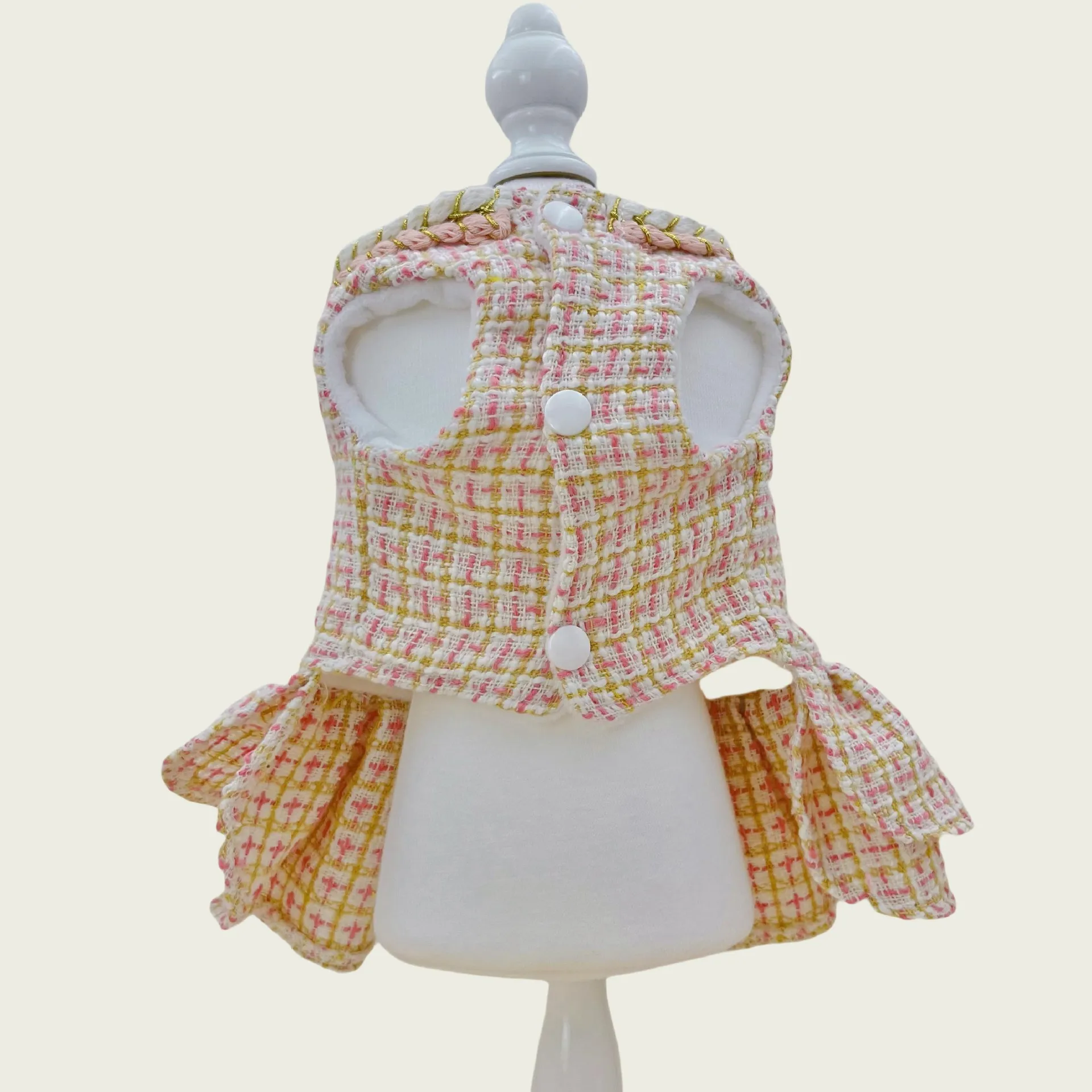 Falda mullida de lana para otoño e invierno para mascotas, falda de princesa para perros pequeños, abrigo de invierno, vestidos para perros pequeños, ropa para cachorros - imagen 3