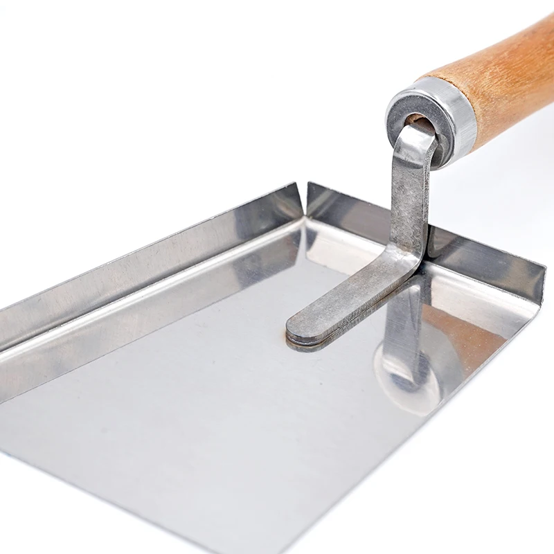 Pala para apicultura, pala para polen de colmena, limpieza de acero inoxidable, raspador de miel, herramientas limpiadoras, suministros para apicultor, mango de madera, 1 ud. - imagen 5