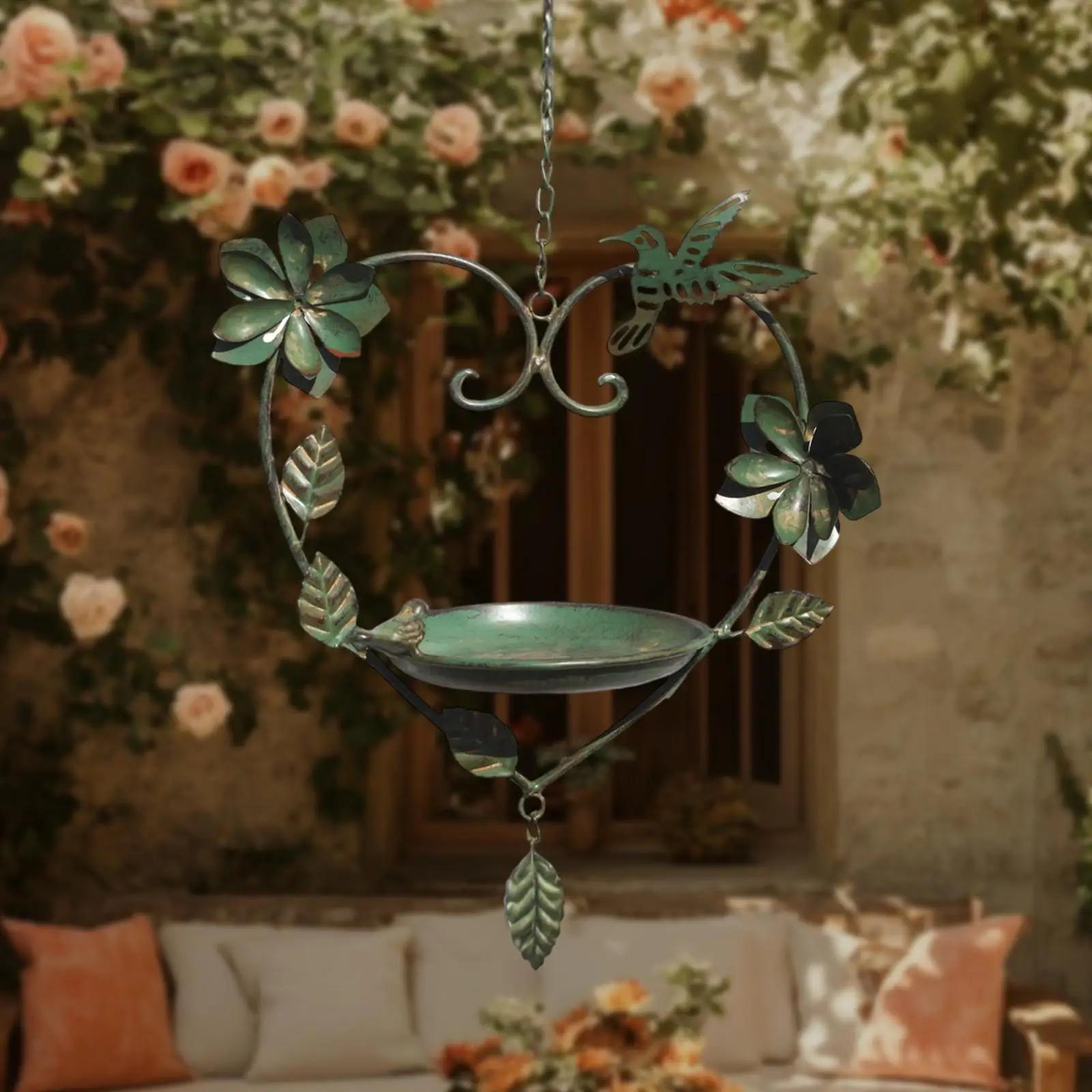 Hanging Bird Feeder Creative Bird Food Dispenser for Courtyard Backyard Yard