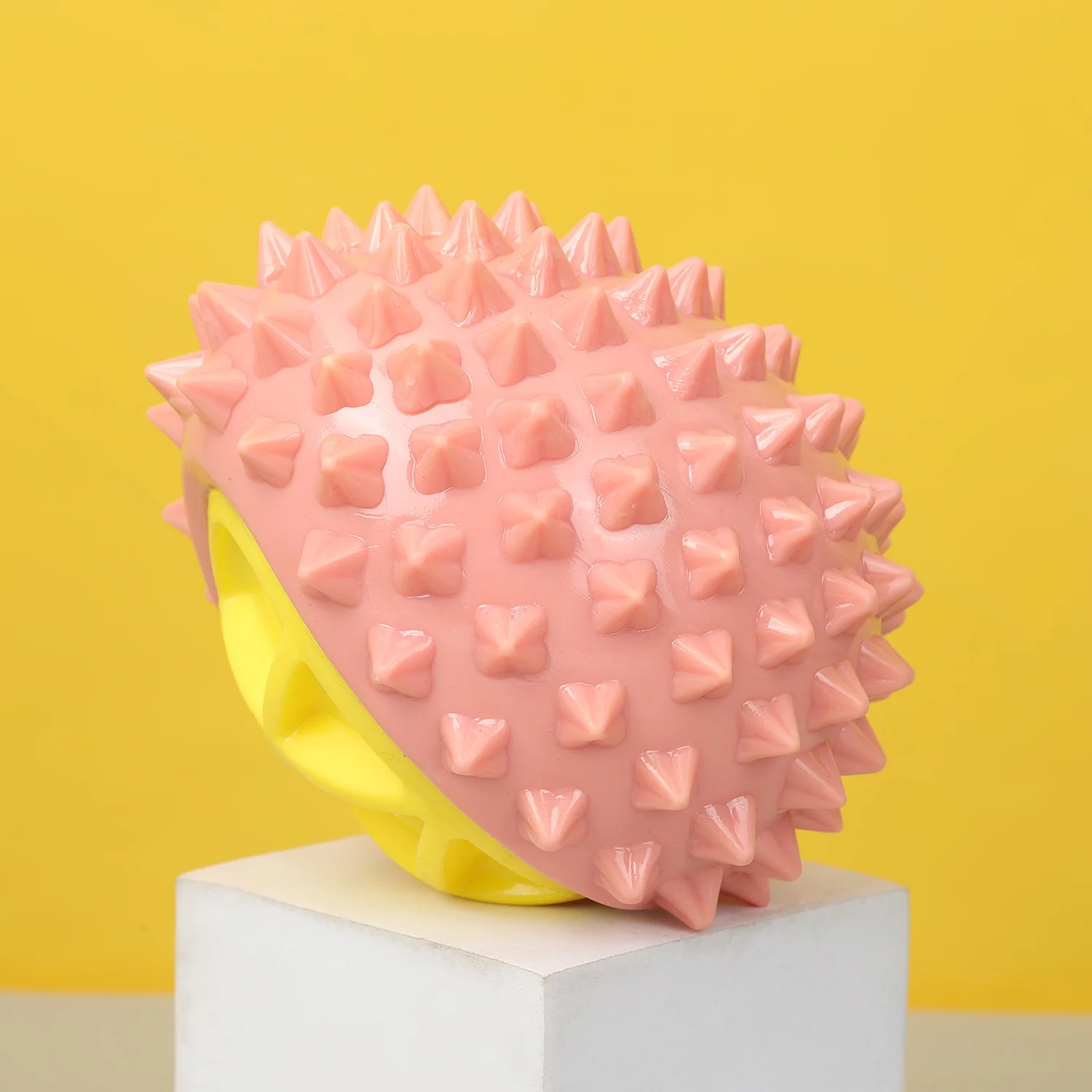 Juguete interactivo con sonido para perros, pelota de goma con forma de Durian para perros pequeños y grandes, juguete de Limpieza de dientes para perros, juguetes para masticar, accesorios para mascotas - imagen 3