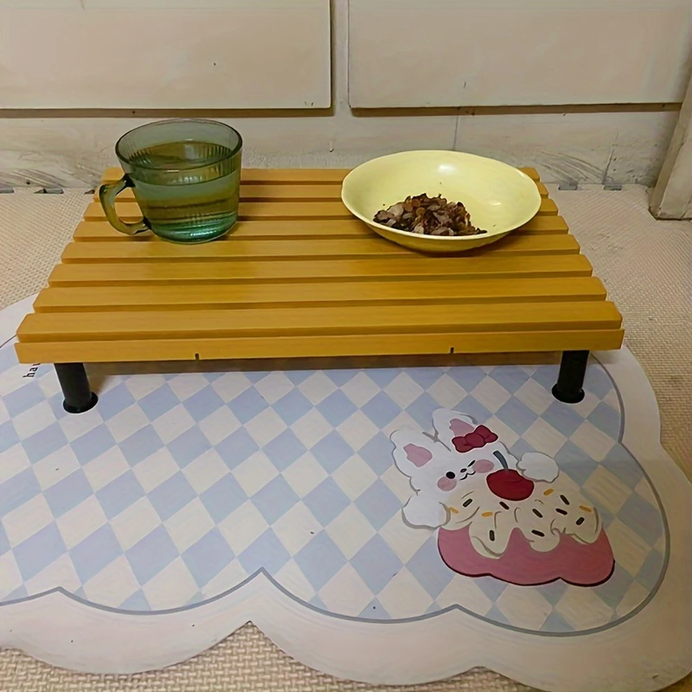 Soporte de alimentación para gatos de altura fija, soporte de plástico para platos para mascotas, estación de alimentación protege el cuello de mascota para perros y gatos, estera interior para mascotas, 1 ud. - imagen 3