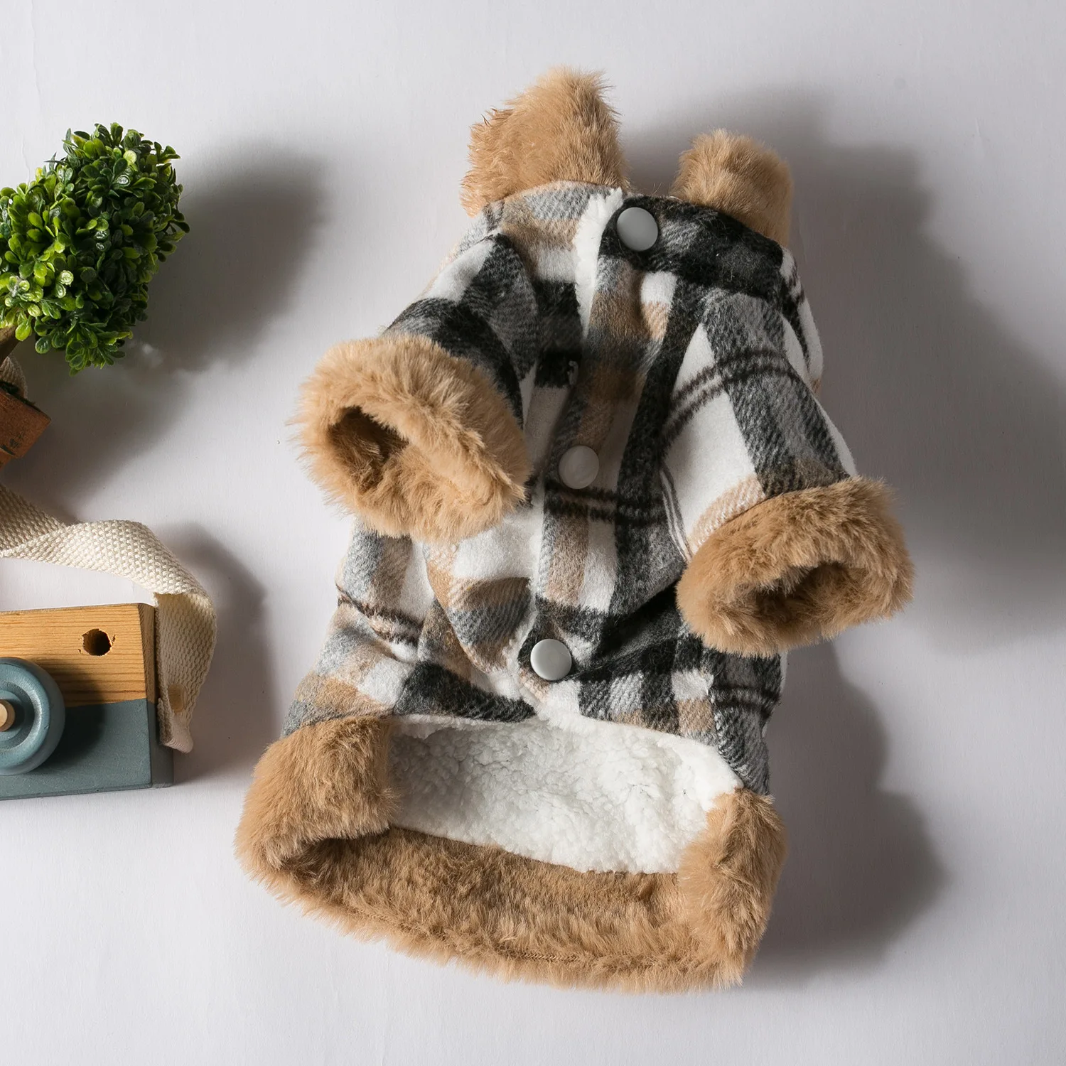 Ropa gruesa de otoño/invierno para perros, Teddy Schnauzer, oso, ropa para perros pequeños, ropa de invierno de dos piernas, chaqueta para cachorros - imagen 4