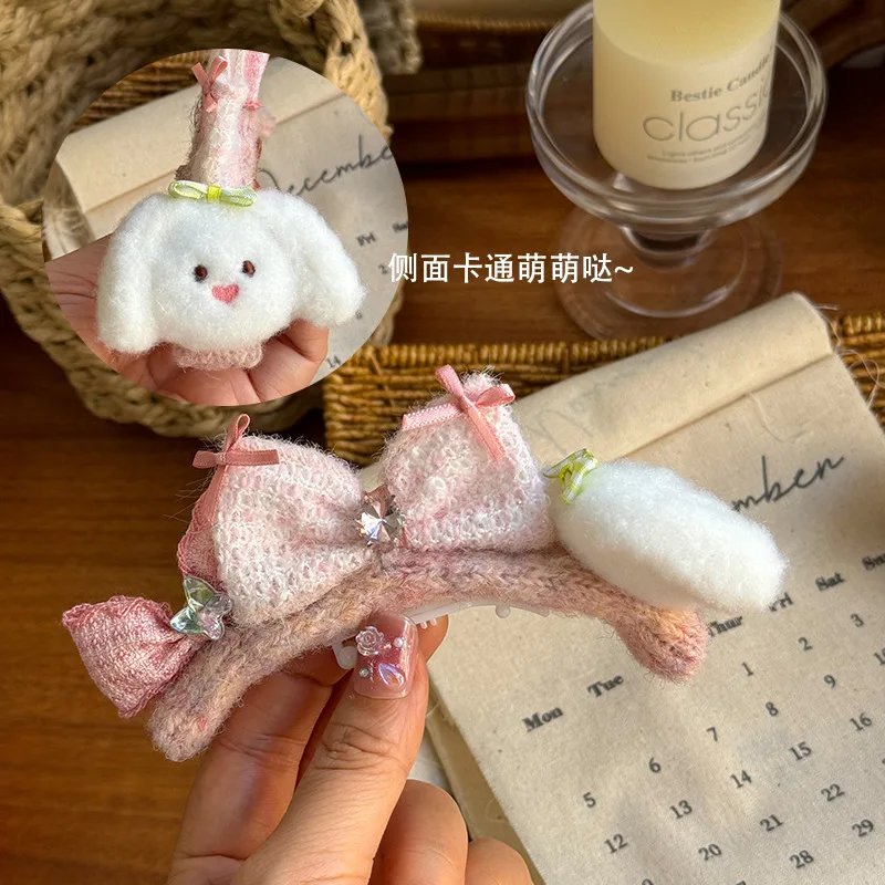 Accesorios para el cabello para mascotas, diadema para perros, lazo 3D, pinza para el pelo para gatos Yorkshire de dibujos animados, accesorios para perros pequeños, aseo para perros - imagen 4