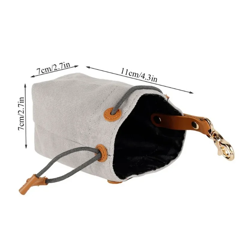 Bolsa de entrenamiento para mascotas, almacenamiento de golosinas, aperitivos, golosinas para perros, comida para perros de entrenamiento, perros grandes con cordón, portátil para bolsa pequeña - imagen 2