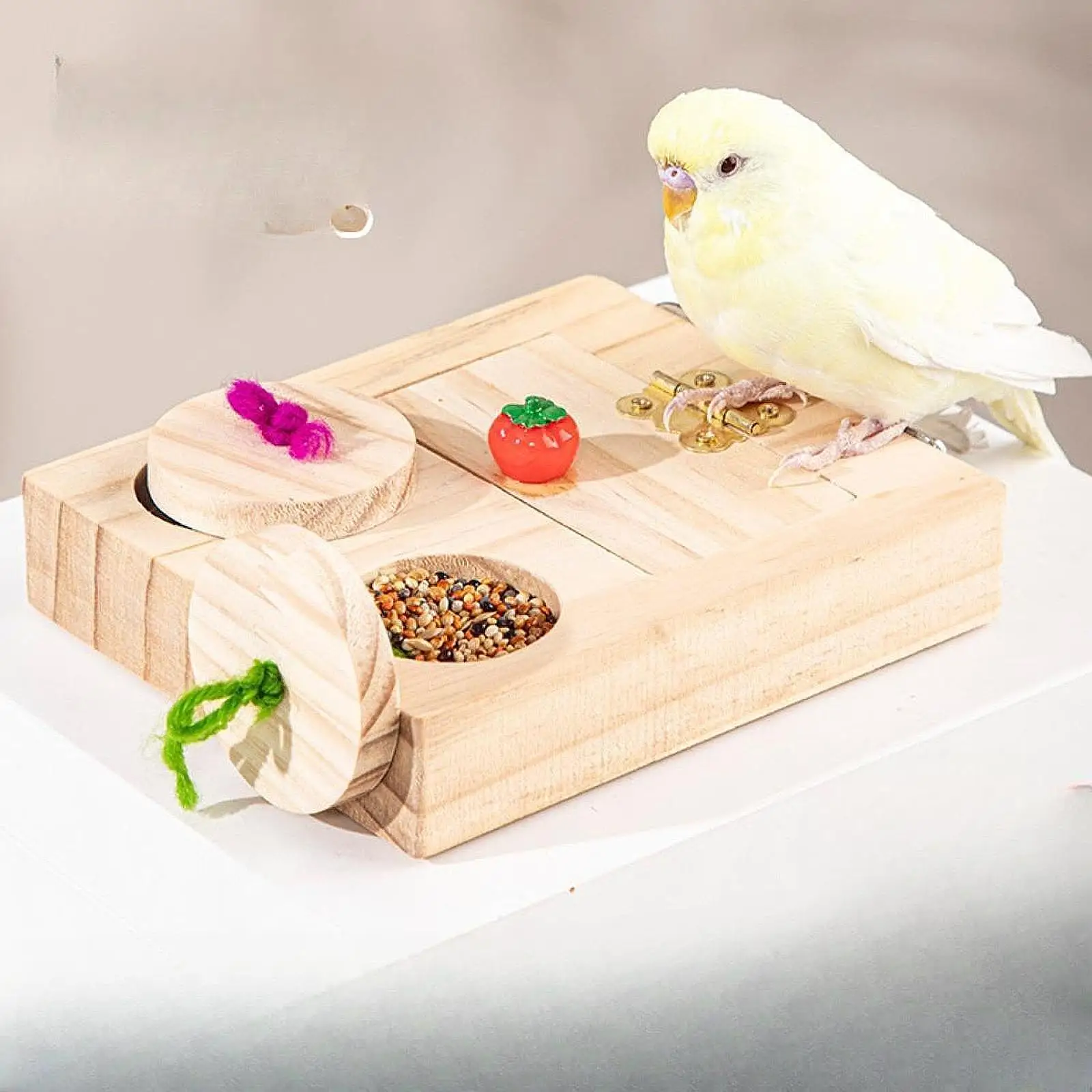 Bird Puzzle Toy Parrot Enrichment Toy Educational Treats Dispenser Food Training Bird Foraging Box Toy Foraging Toy for Mouse Bird Puzzle Toy Parrot Enrichment Toy Educational Treats Dispenser Food Training Bird Foraging Box Toy Foraging Toy for Mouse