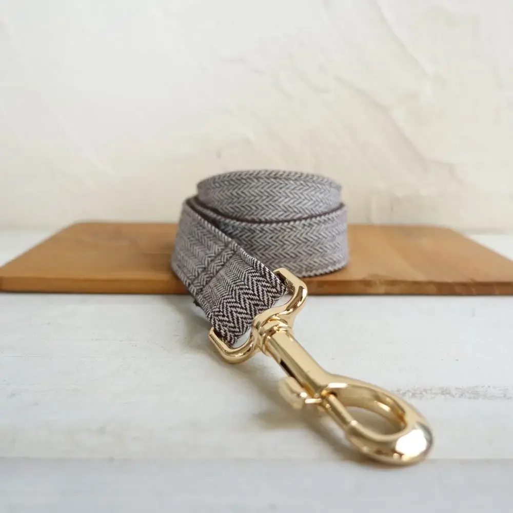 Collar personalizado para perro, accesorio para mascota, grabado gratis, etiqueta de nombre de identificación, traje grueso marrón, correa para cachorro de fibra - imagen 3