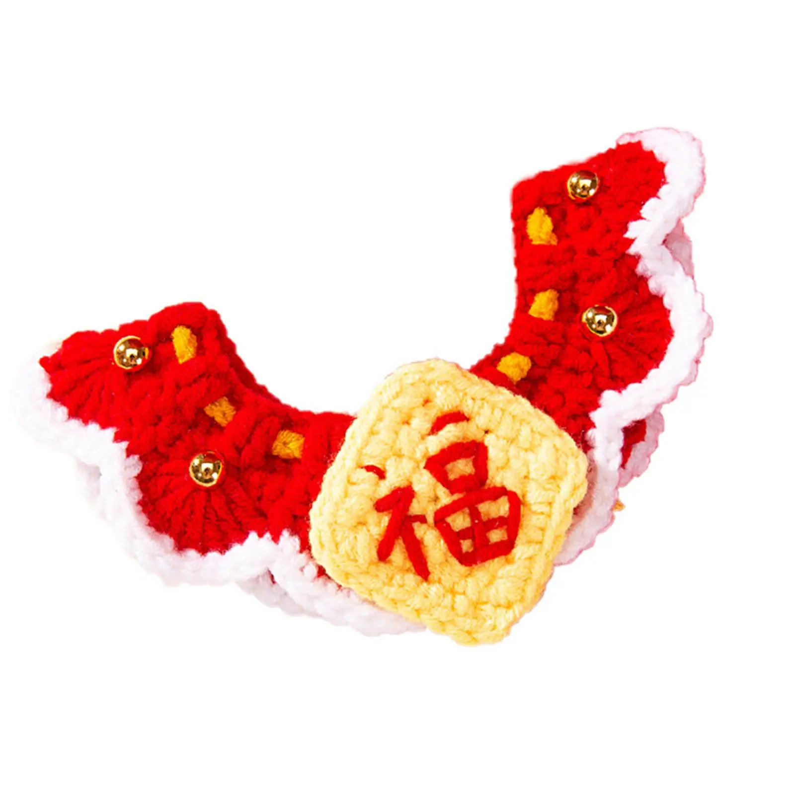 New Year Knitted Cats Collar Decorative Photo Prop Comfortable Adjustable Kitten