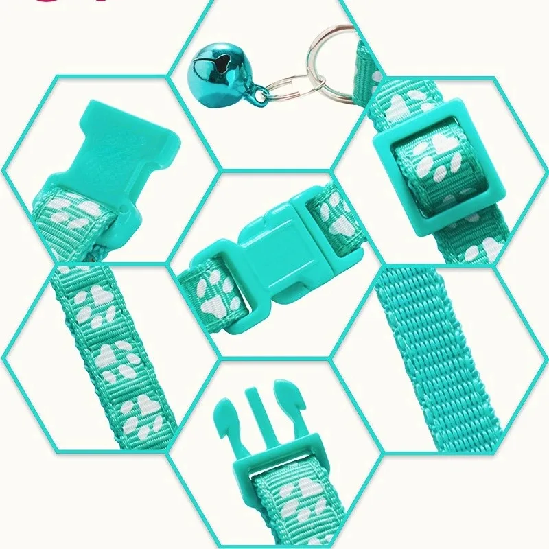 Collar de nailon ajustable con campana para perro, correa para el cuello de seguridad delicada, informal, a la moda, venta al por mayor, novedad - imagen 5