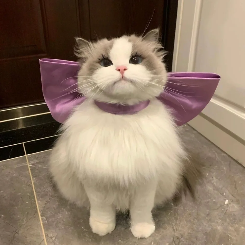 Pañuelo con lazo para mascotas, Collar para gatos, decoración con lazo, oso de peluche, Collar para perros pequeños, accesorios para perros pequeños, accesorios para cachorros - imagen 5