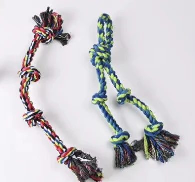 2Pcs Heavy-Duty Rope Knot Dog Toys for Large Breeds – Dental Health Chew & Interactive Tug of War Play 60cm 48cm - imagen 5
