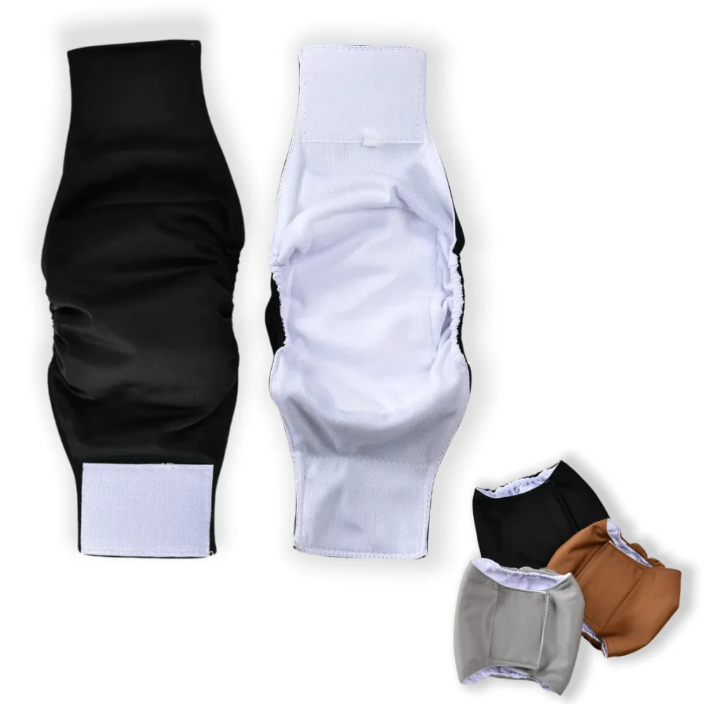 Pañal reutilizable para perros pequeños y medianos, pantalones fisiológicos lavables para mascotas, pantalones ajustables para orina de mascotas, Pug Yorkshire, 3 uds. - imagen 5