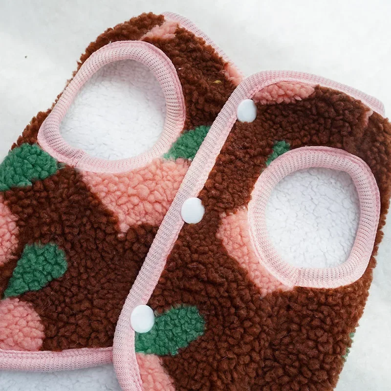 Abrigo de lana sin mangas para perros pequeños, chaqueta cálida de zanahoria, chaleco de invierno para perros, ropa para mascotas, trajes para cachorros, Bulldog - imagen 4