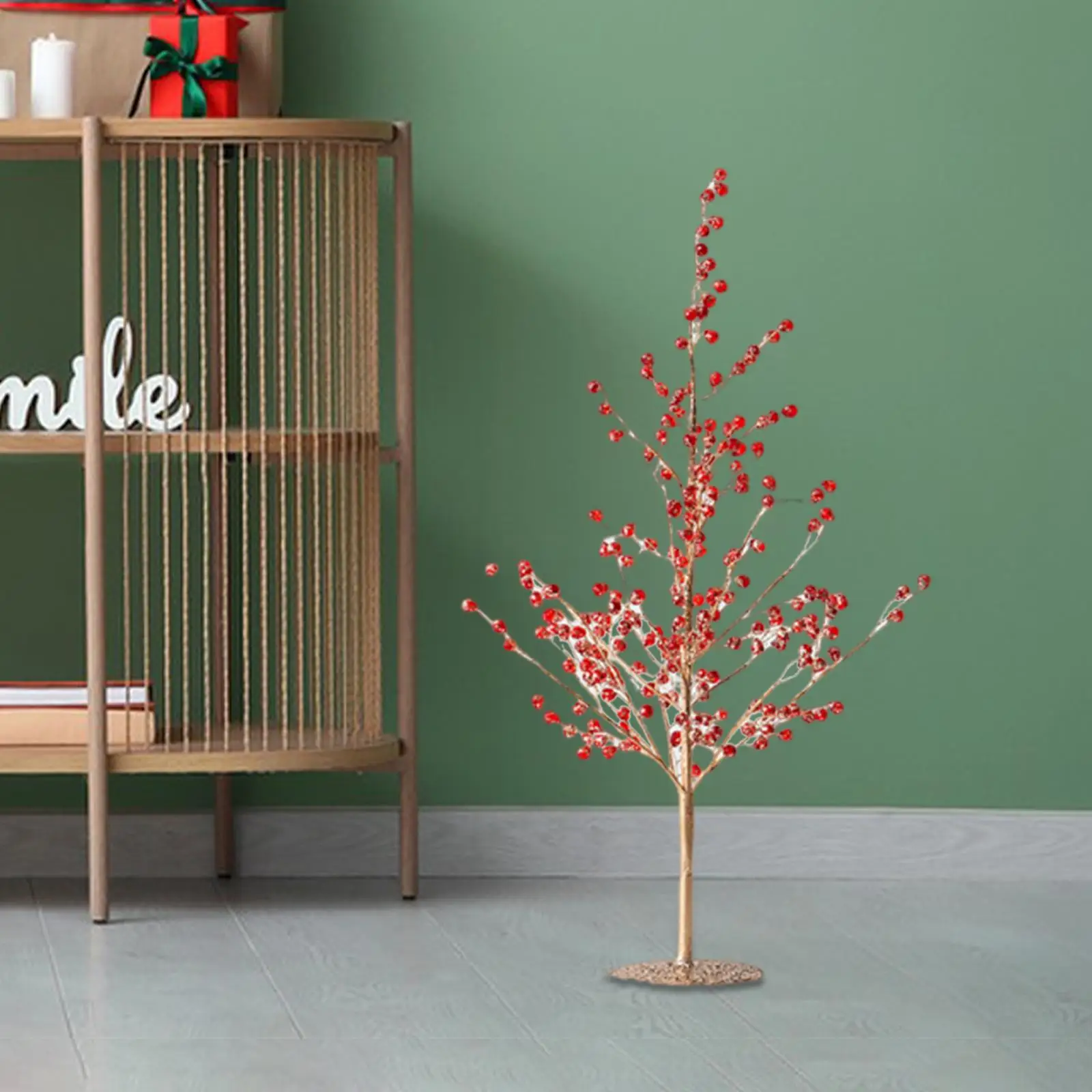 Birch Tree Christmas Decoration Bright Photo Props Table Centerpiece Artificial Branch Money Tree 18.90inch for Wedding Hotel