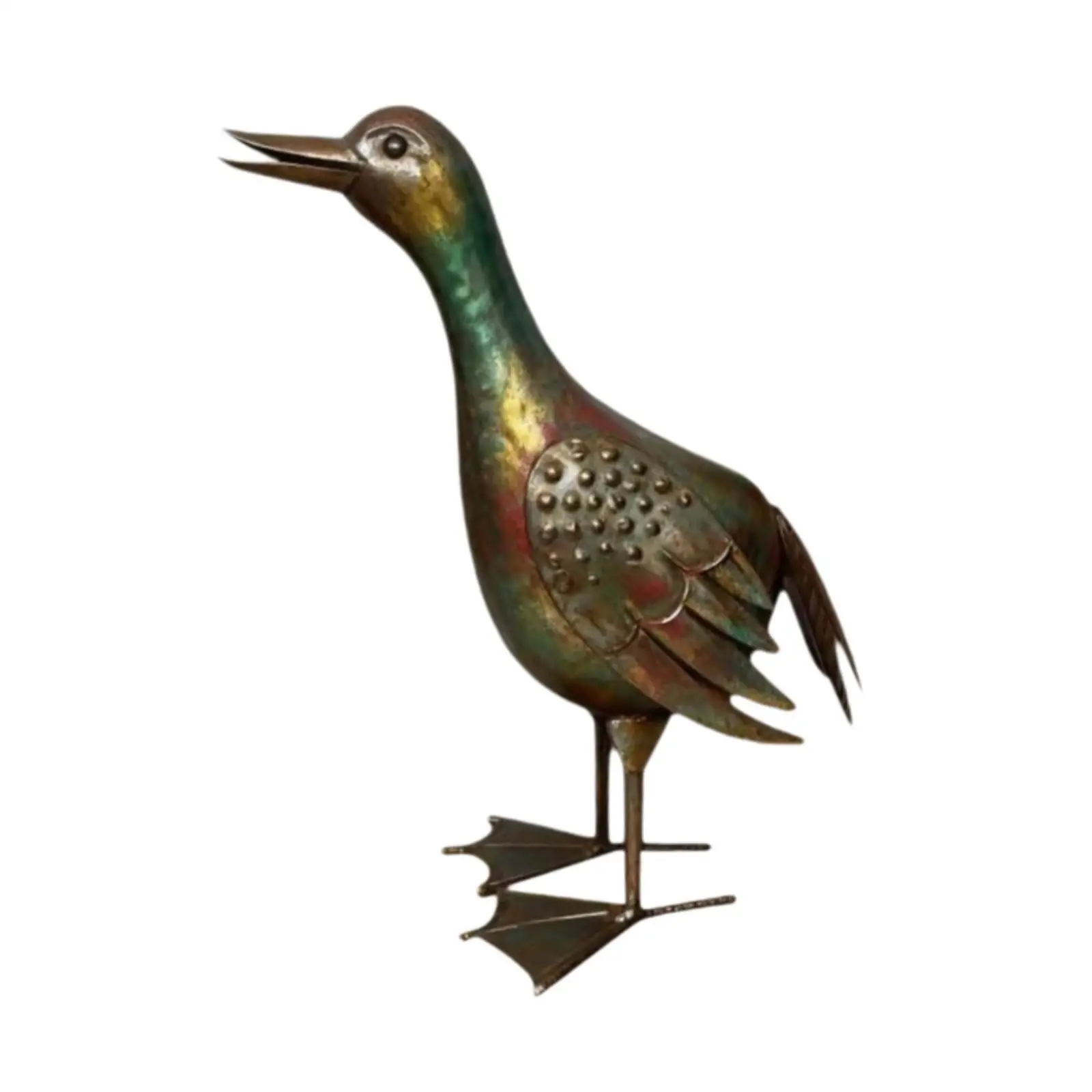 Escultura artística de pato, escultura artística de patio, decoración decorativa de pie para jardín, simulación creativa, decoración de jardín colorida y versátil - imagen 3