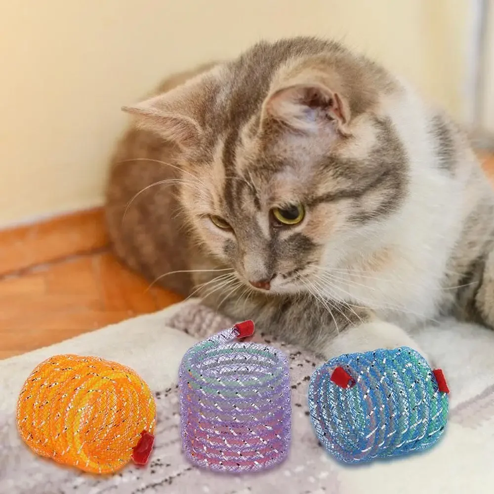 Resortes en espiral portátiles para gatos – Juguete interactivo para gatitos