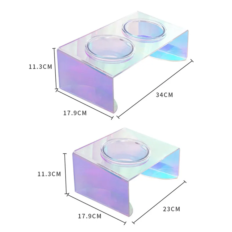 Mesa de comedor con láser para mascotas, estante de acrílico para gatos, cuencos para perros, estante de cena, suministros para mascotas, nuevo - imagen 3