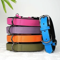 Collar acolonado de cuero PU ajustable para perro Beagle y Chihuahua
