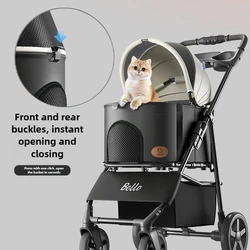 Transportín cochecito para perros pequeños y gatos – Plegable y ligero