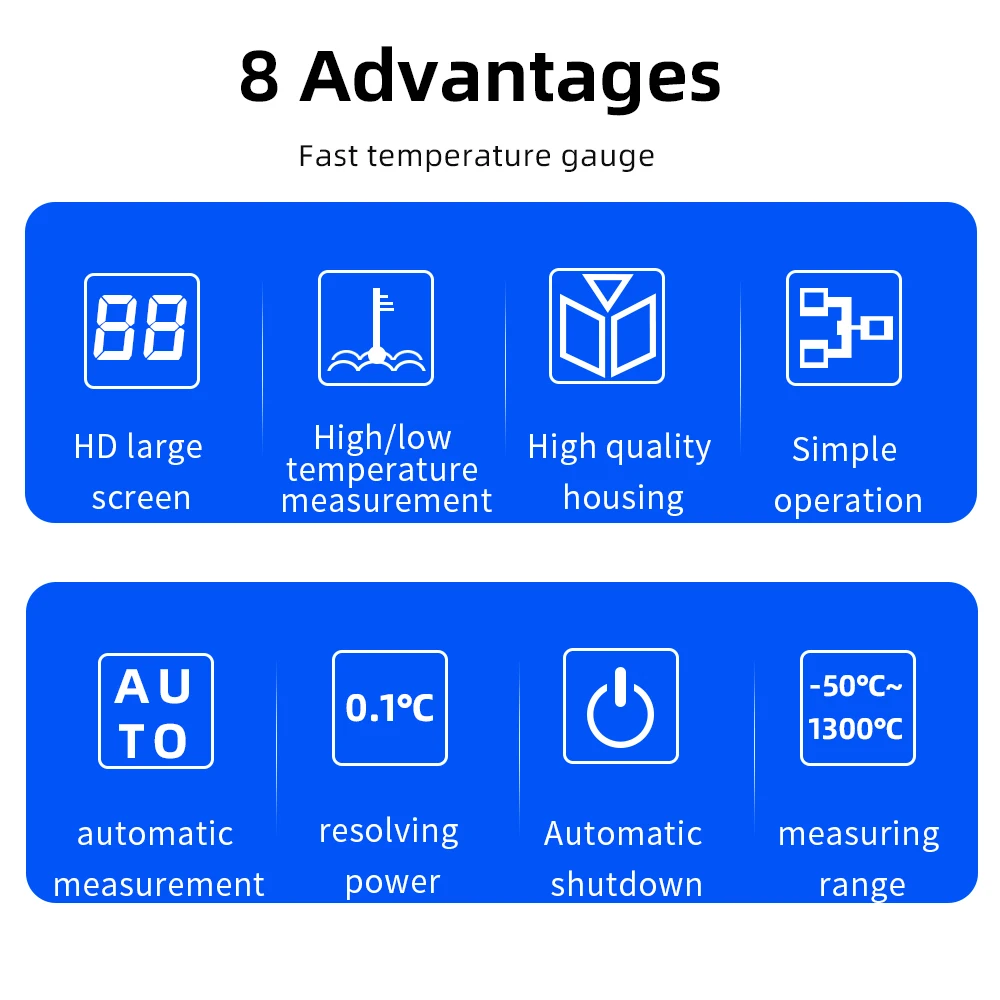 Termómetro Digital TM902C -50C to1300C medidor de temperatura termopar sonda de aguja probador de temperatura con TM-902C K - imagen 4