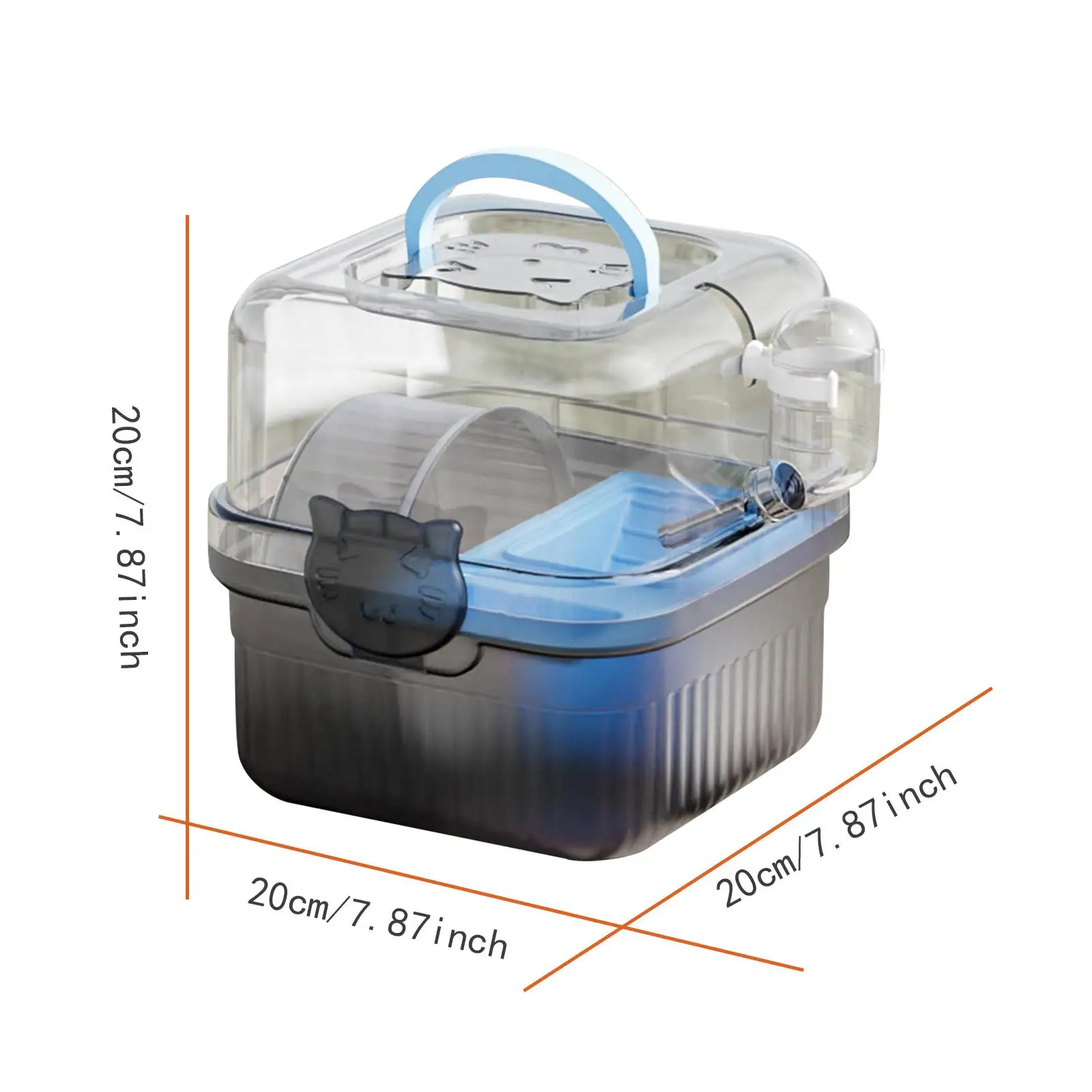 Hamster Cage Lightweight Villa Base with Water Bottle Hamster Carry Case for Outdoor Sports Holiday Vacation Traveling Hedgehog