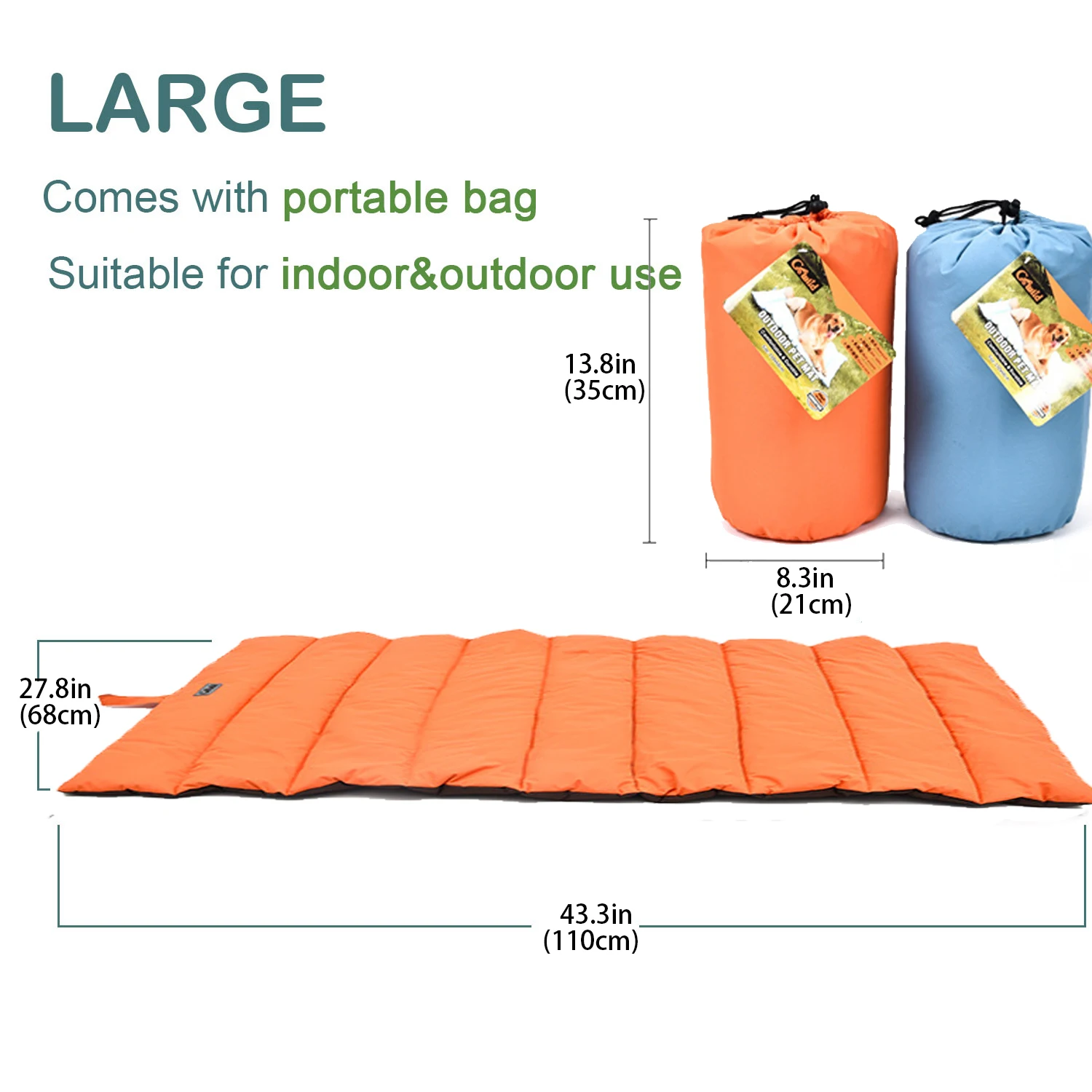 Esterilla impermeable para mascotas, perrera plegable, fácil de limpiar, de gran tamaño, para acampar al aire libre y viajar, fácil de llevar, duradera - imagen 4