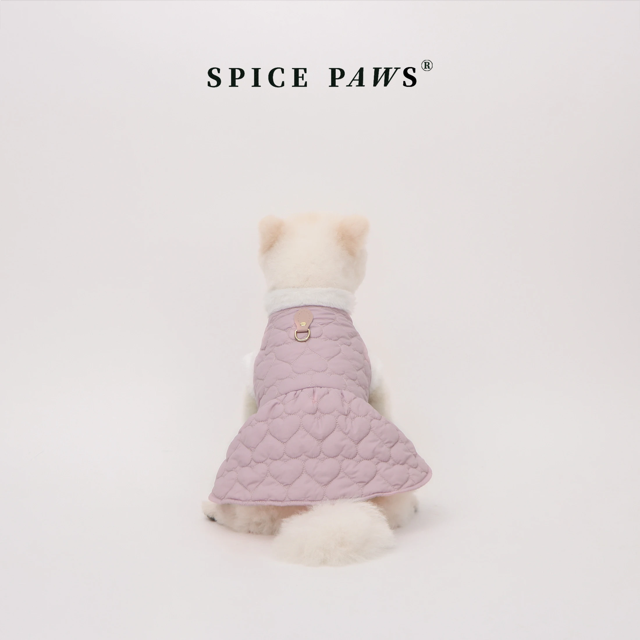 Ropa de Invierno para Perros y Gatos - Chaleco Rosa con Anillo en D - imagen 2