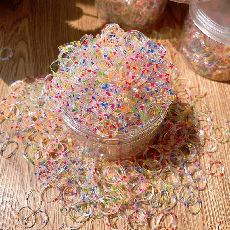 Banda de goma desechable para niñas, no daña el cabello, coleteros para niños pequeños, cuerda para la cabeza, tocado bonito de Color para bebé, accesorios para el cabello - imagen 3