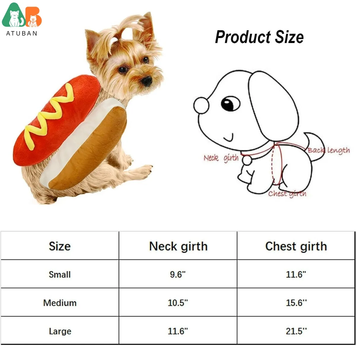 Disfraces de Halloween para perros calientes, comida divertida, Cosplay de perro, Disfraces de Halloween y Navidad, ropa de perro, disfraces de fiesta - imagen 3