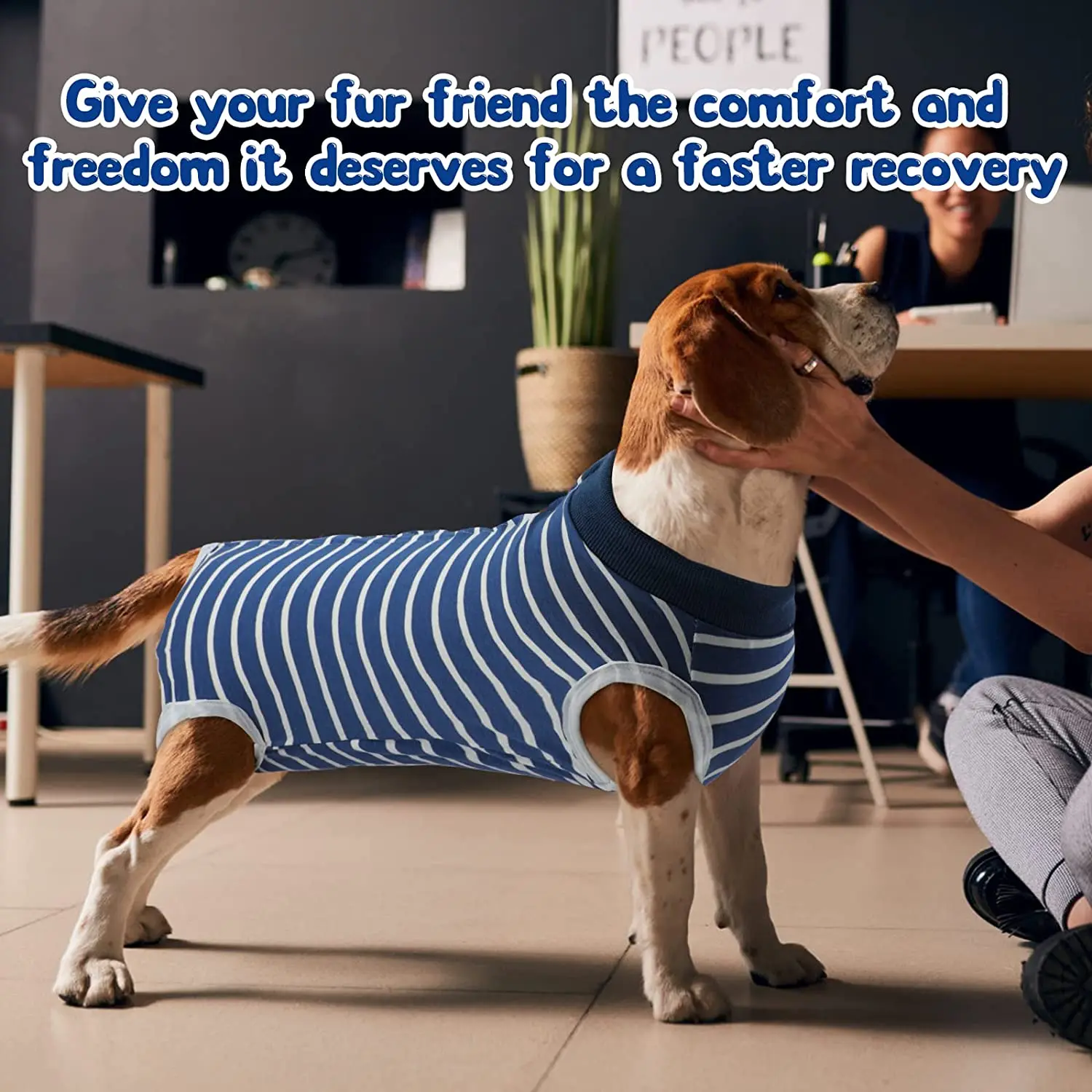 Traje de recuperación posoperatoria corporal para perros, heridas abdominales para mascotas después de la cirugía, ropa quirúrgica para perros pequeños, medianos y grandes - imagen 3