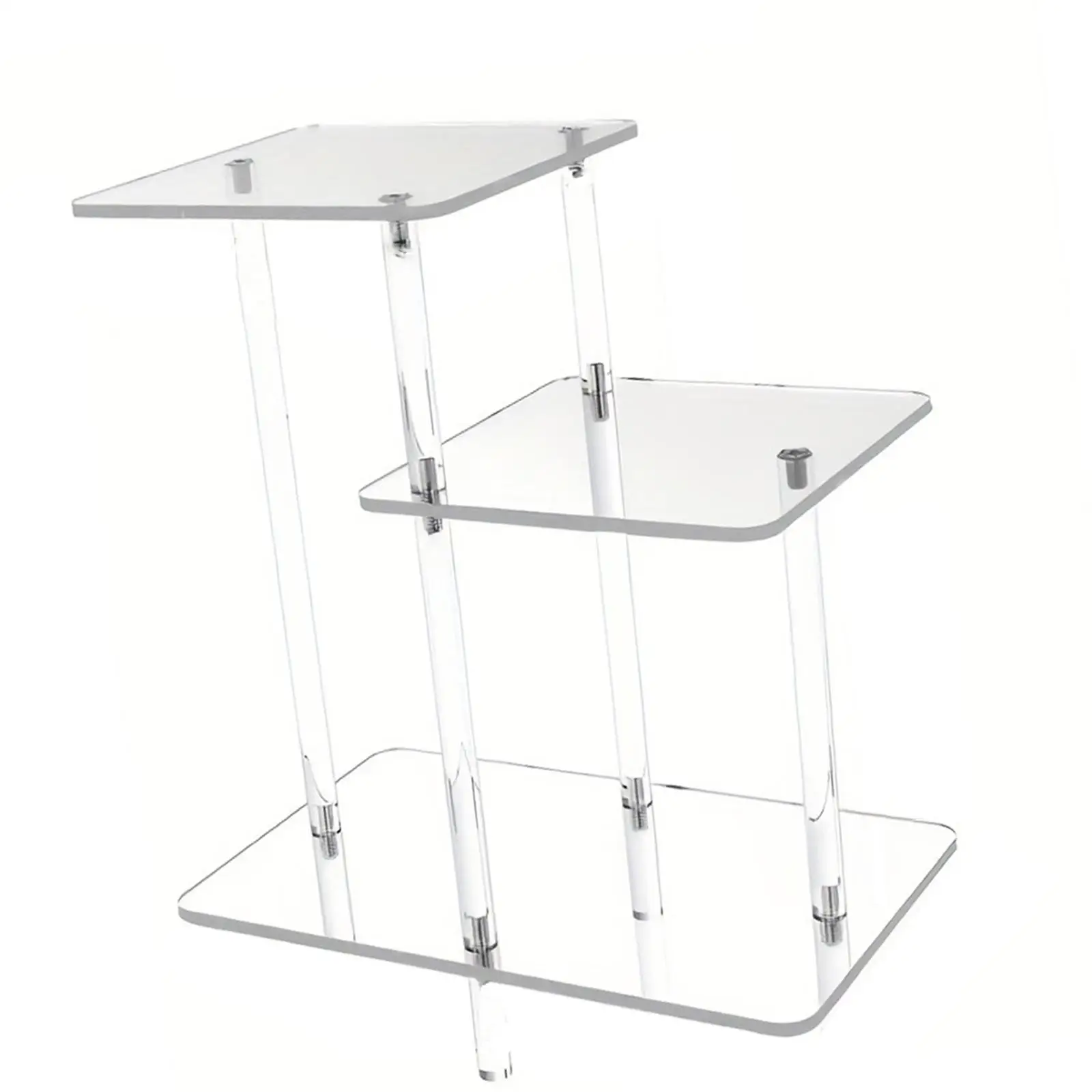 Mesa auxiliar acrílica, organizador multifuncional, cómoda mesita de noche, decoración del hogar, mesa auxiliar para baño, dormitorio, sala de estudio - imagen 3