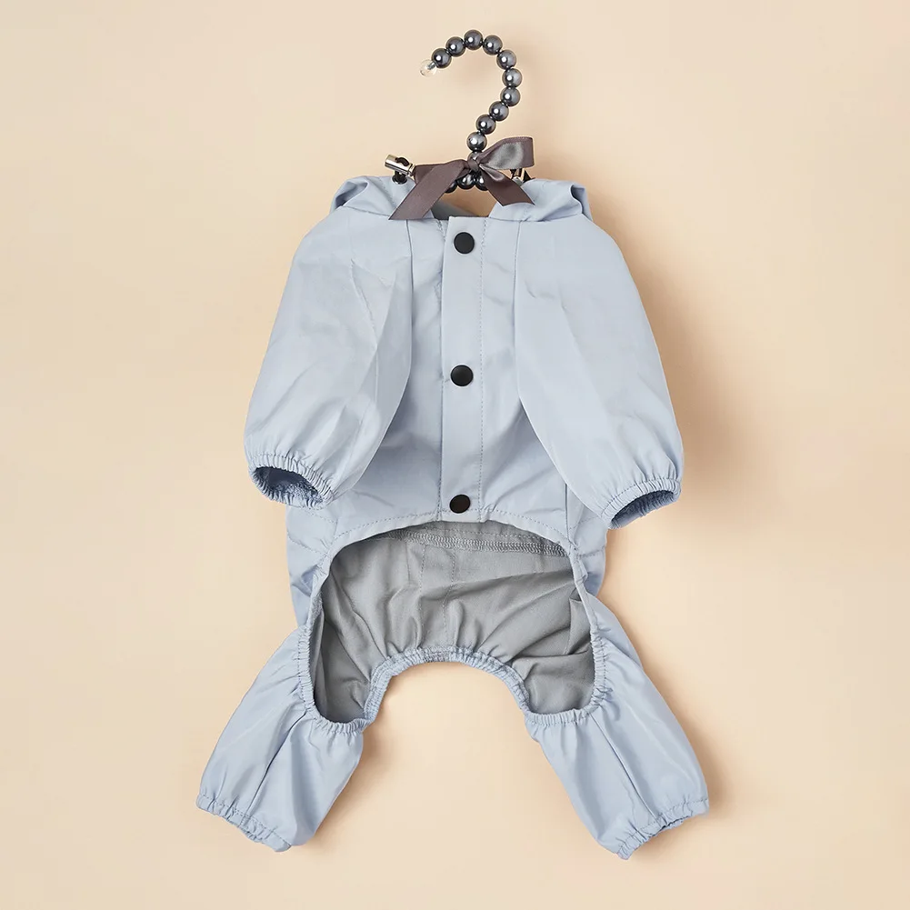 Chubasquero impermeable para perros, chaqueta impermeable reflectante con capucha, mono para mascotas, suministros para exteriores para perros pequeños, Bulldog Francés, Chihuahua - imagen 4