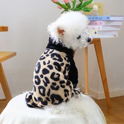 Sudadera leopardo invierno para perros Corgi Bulldog Francés y gatos